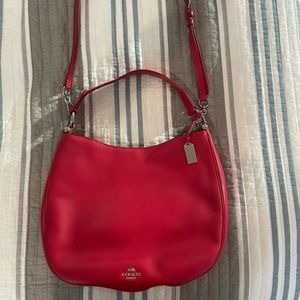 Coach Nomad Hobo in True Red